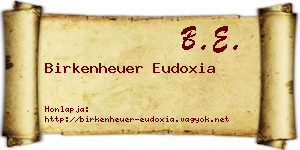 Birkenheuer Eudoxia névjegykártya